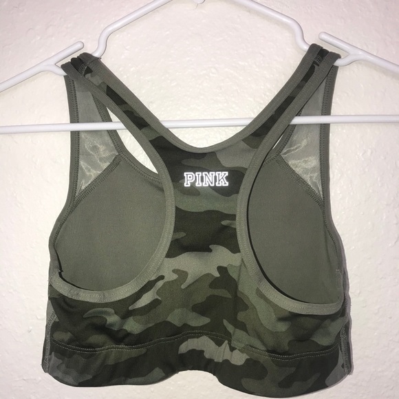 PVictoria’s Secret PINK green camo sports bra race - Picture 4 of 7